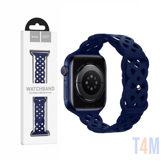 Bracelete Oca de Silicona para iWatch WA09 (38/40/41mm) Azul Escuro